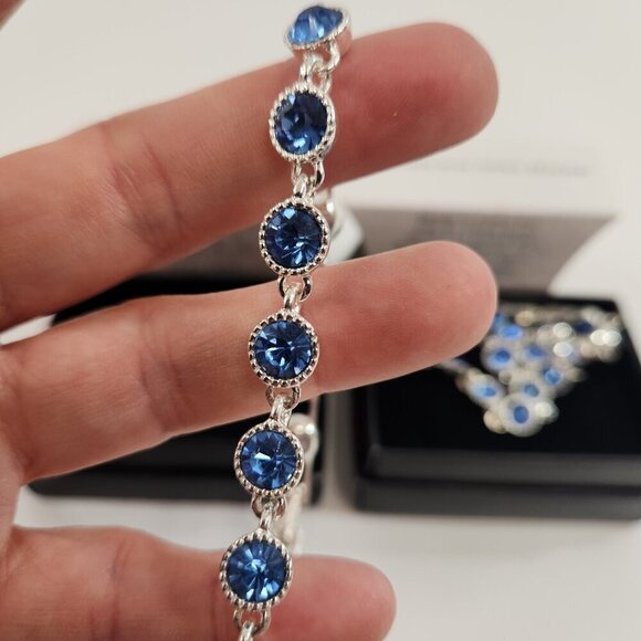 Avon Sparkling Blue Tennis Bracelet x 2 NEW - Picture 2 of 5